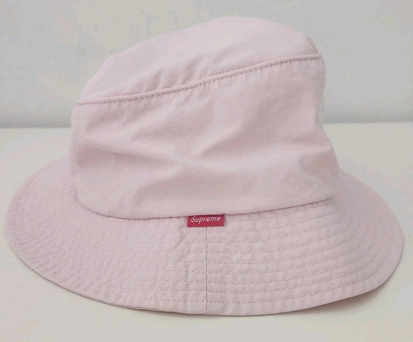 SS16 Supreme Mesh Script Crusher S/M Pink bucket hat small / medium