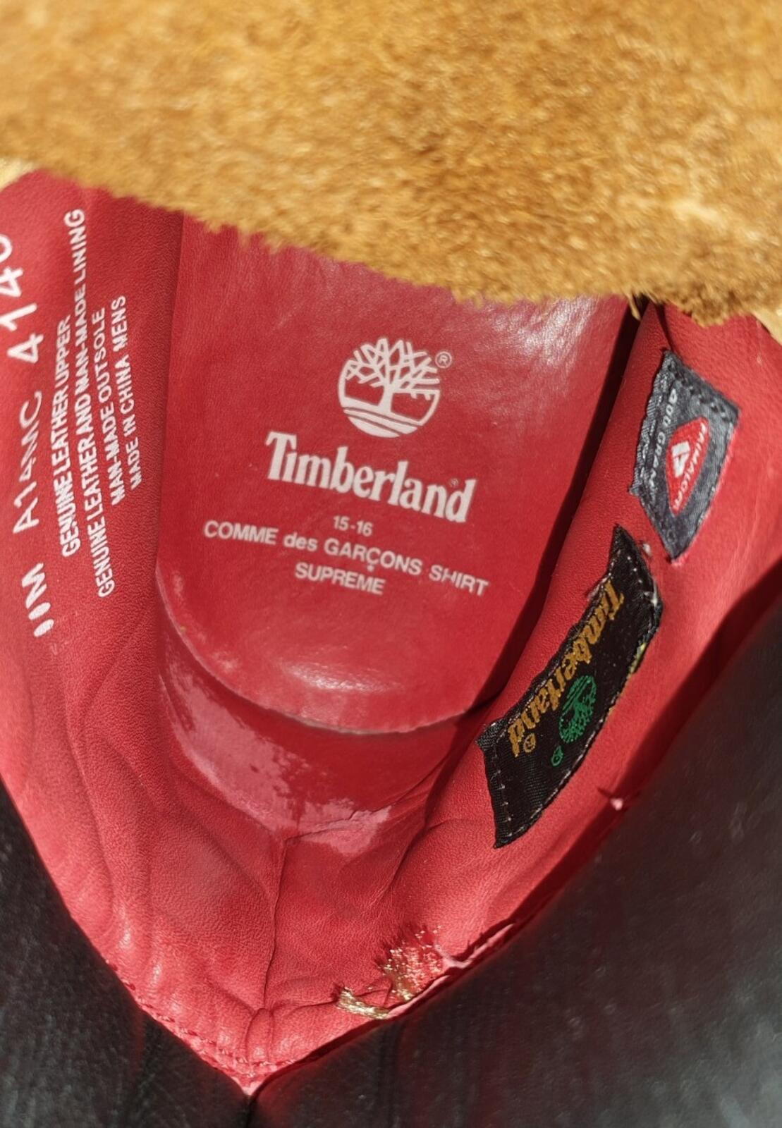 FW15 Supreme x Comme Des Garcons x Timberland 6" Boots Schuhe UK 10.5 US 11 EU 45