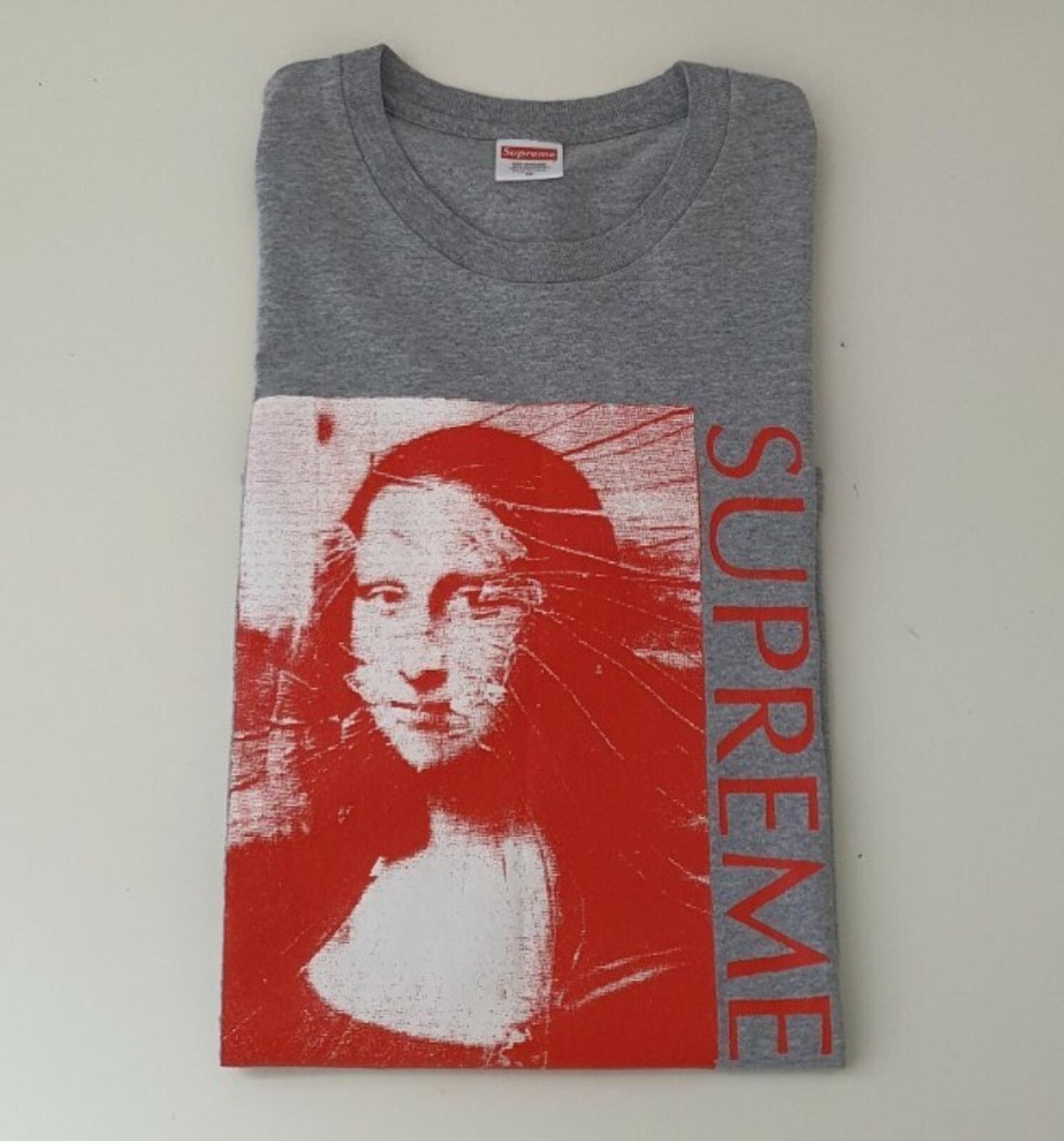 SS18 Supreme Mona Lisa tee M medium heather grey T-shirt