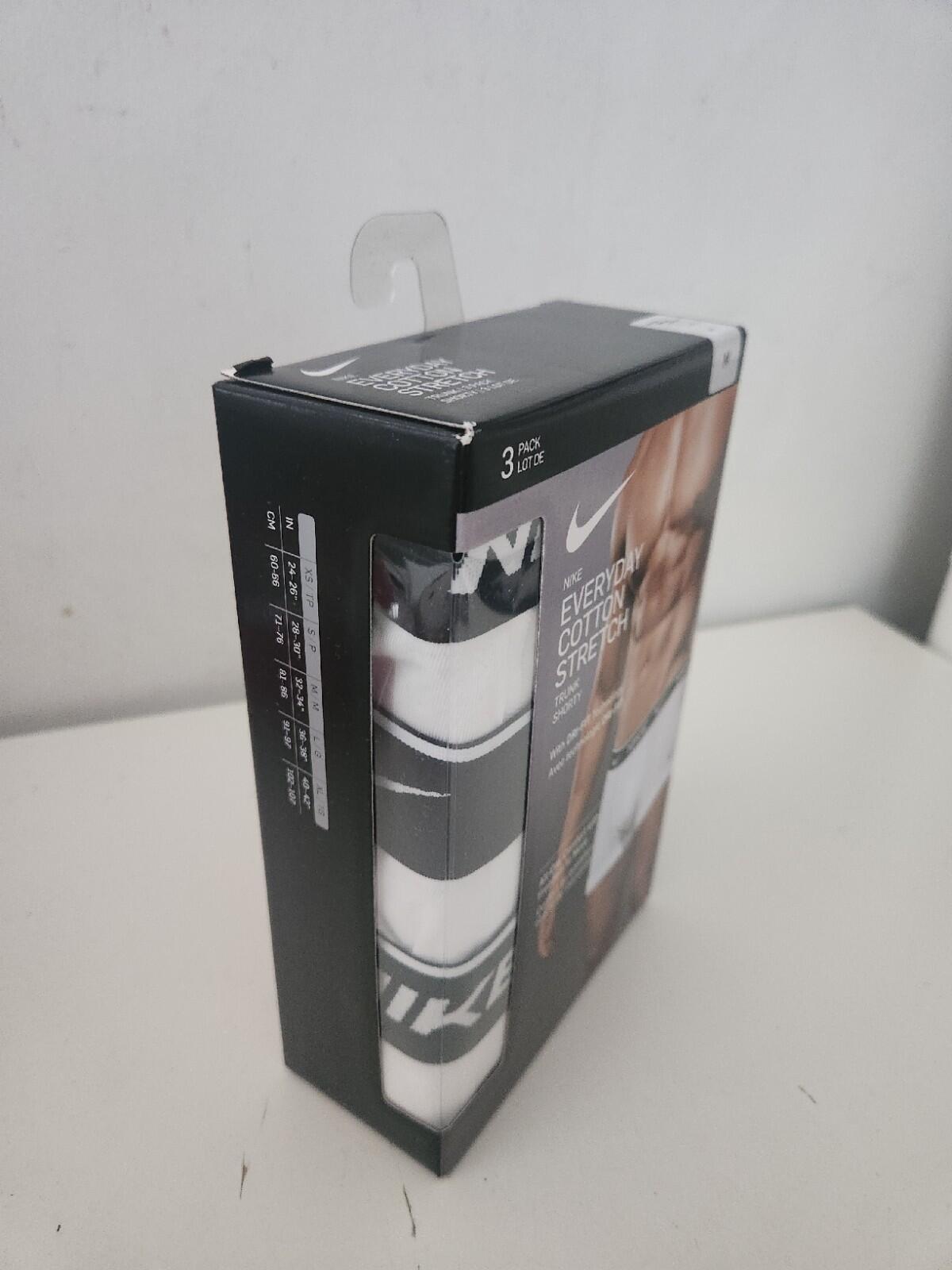 NIKE 3er Pack Stretch-Baumwoll-Retropanties in regulärer Passform Weiß M Medium Unterwäsche Dri-FIT