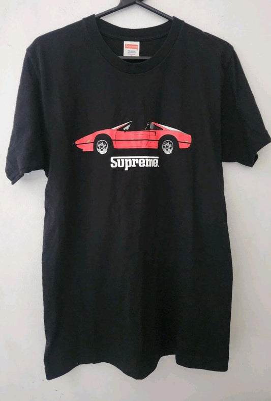 SS13 Supreme GT Tee size M medium black T-shirt 2013 Vintage red Ferrari Car