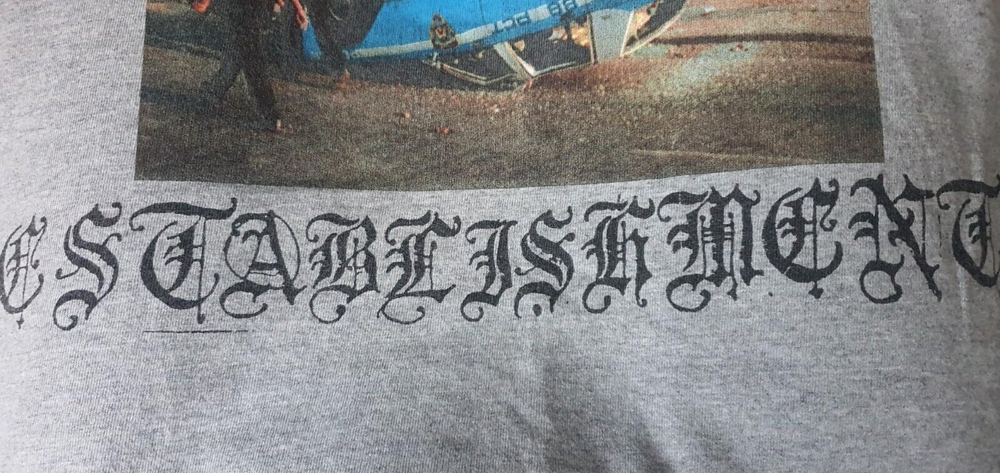 FW13 Supreme Anti Establishment Grey Tee size S Small T-Shirt vintage 2013 Rare
