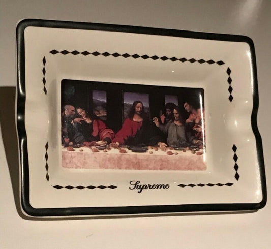 FW12 Supreme Last Supper ceramic ashtray vintage white Ash tray Rare Accessory