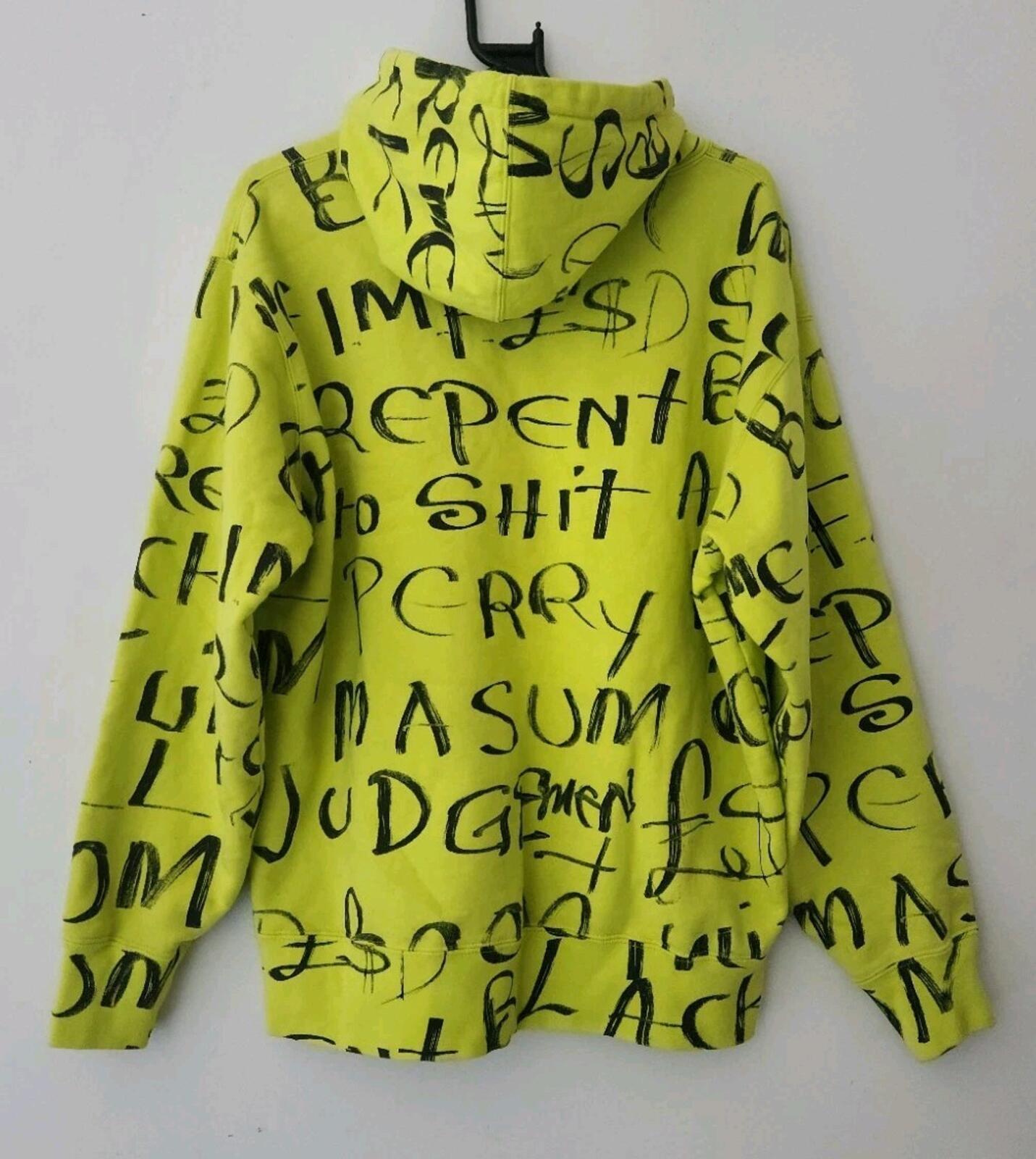 FW20 Supreme Black Ark Kapuzenpullover Leuchtgelb Größe S Small Hoodie