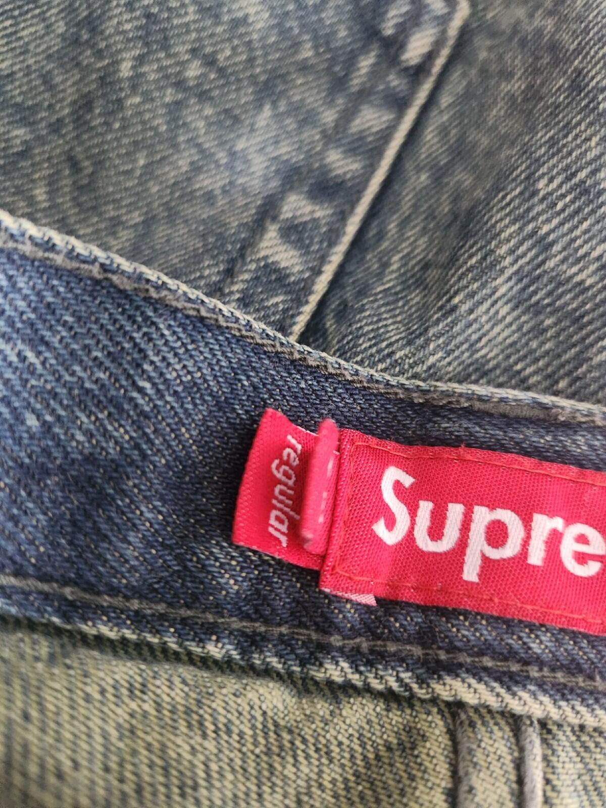 SS23 Supreme Regular Jean Size 32 W32 L32 Overdyed Green Denim Jeans Trousers