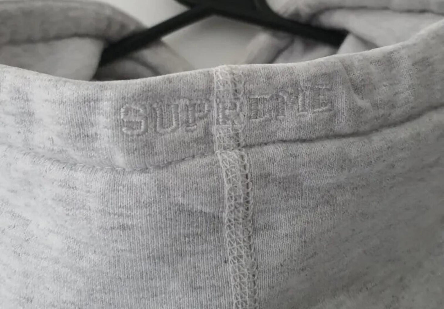 FW15 Supreme S Logo Hooded Sweatshirt size M medium grey hoodie