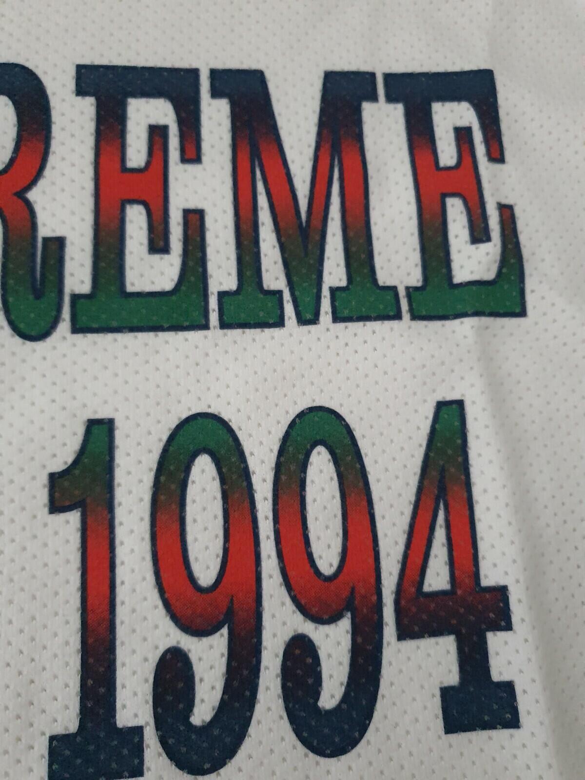 SS20 Supreme Cotton Mesh Gradient Logo Top Tee White Size XL