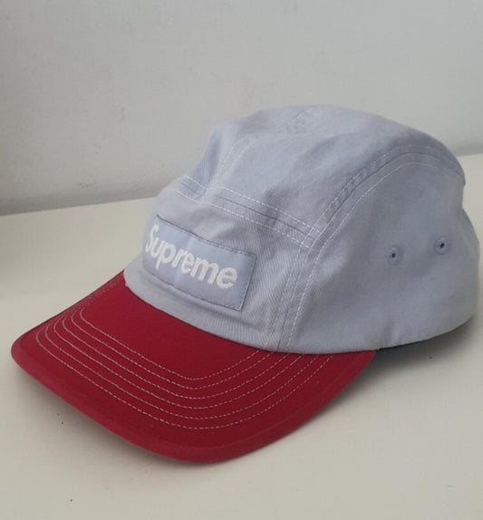Gorra Camp Cap Supreme 2-Tone Twill SS22 rojo azul claro rojo