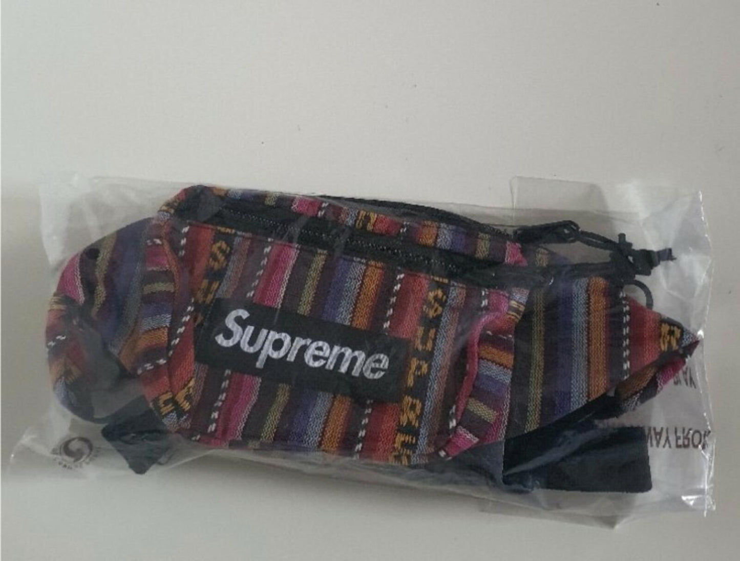 SS20 Supreme Woven Stripe Waist Bag Multicolour