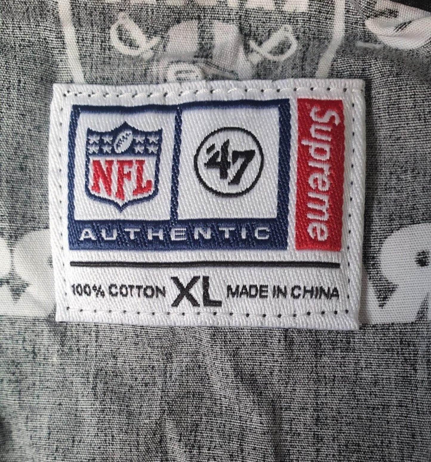 SS19 Supreme NFL x RAIDERS X '47 S/S Shirt Black Size XL