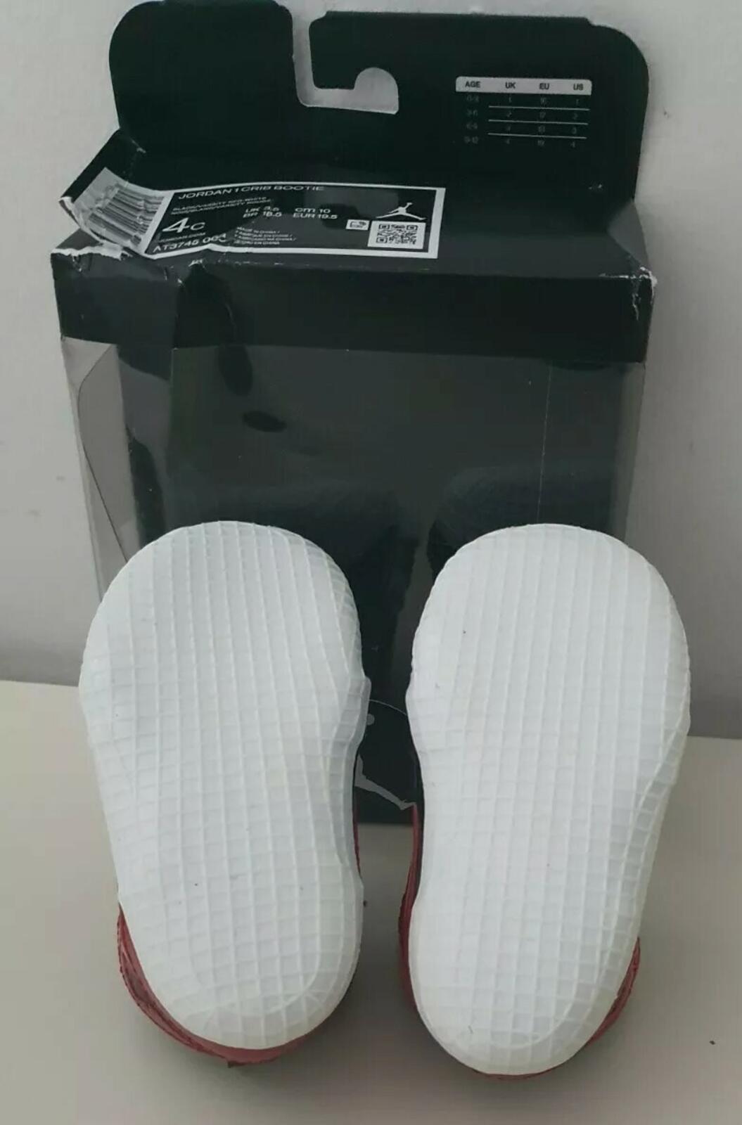 JORDAN 1 Crib Bootie US 4C UK 3.5 EUR 19.5 Baby Bootie Infant nike Bred patent