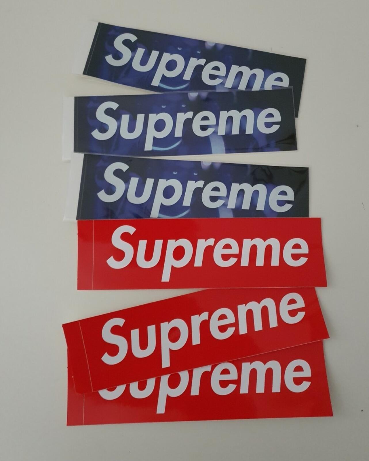 1x FW21 Supreme America Eats Its Young box logo sticker DMX NAS blue