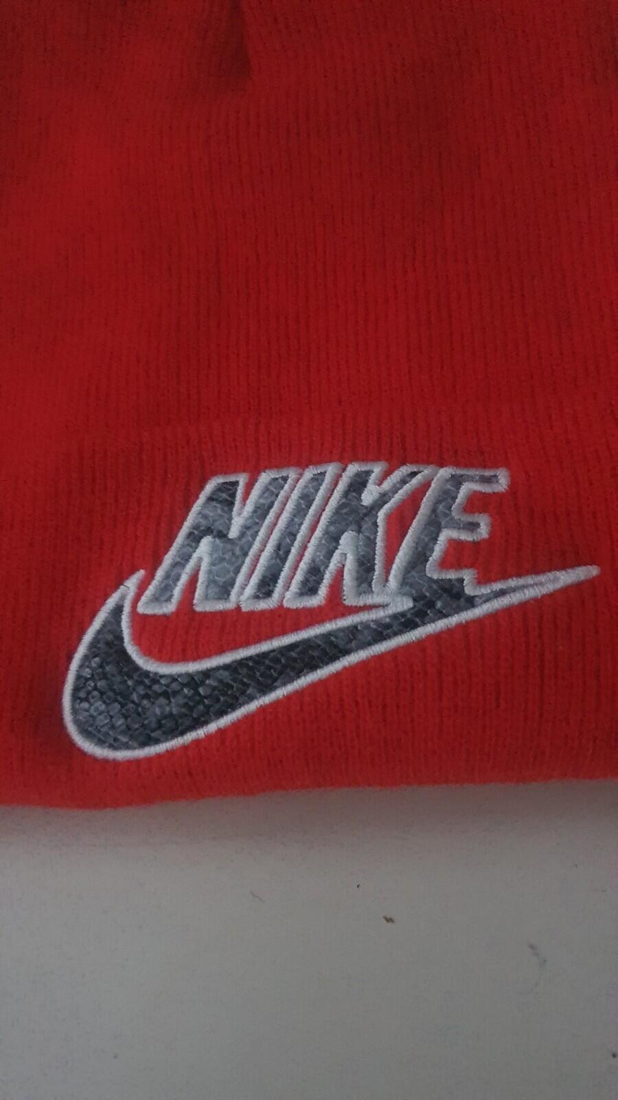 SS21 Supreme x Nike Snakeskin Beanie Red