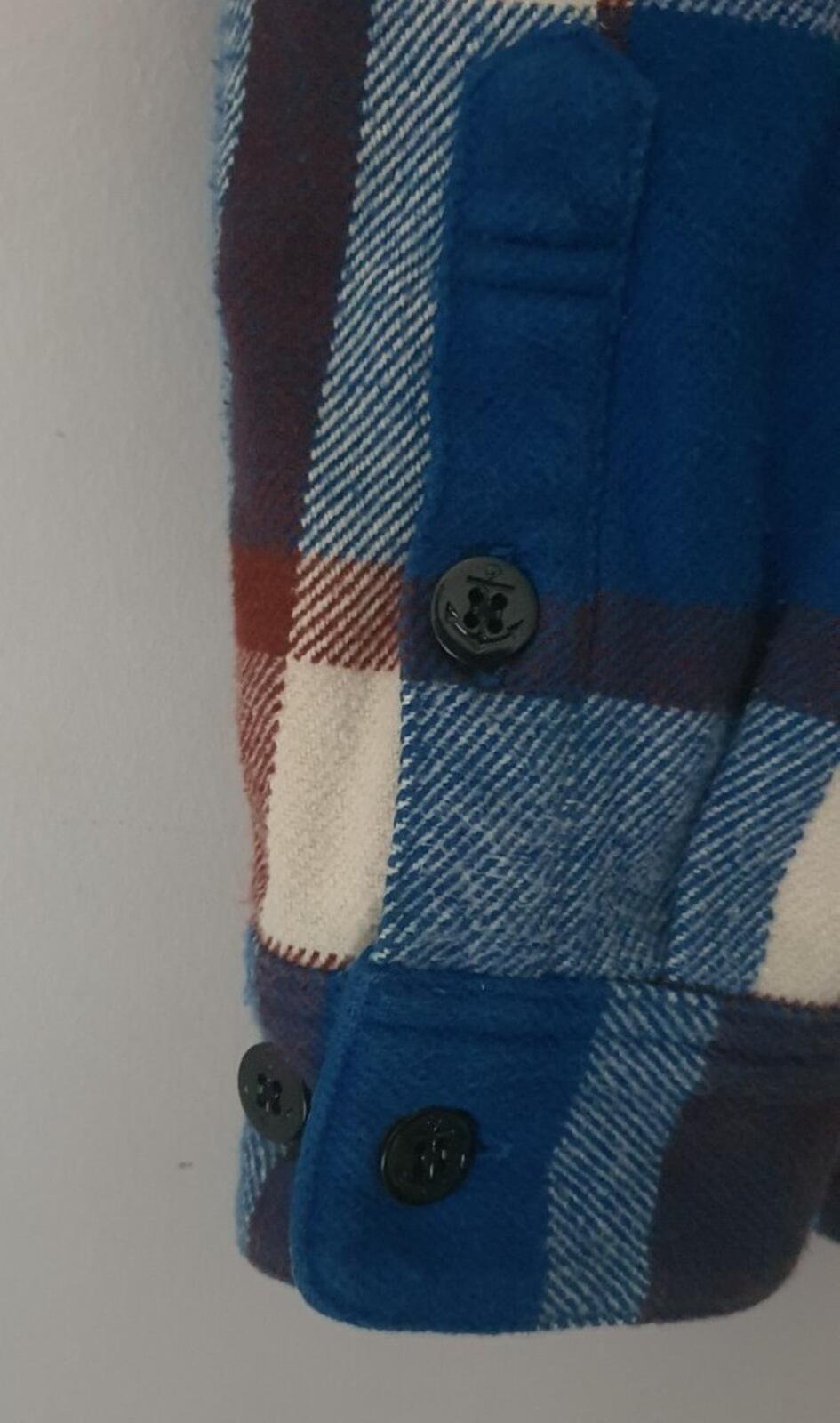 FW14 Supreme Heavyweight Plaid Flannel shirt Blue green Size M Medium thick Rare
