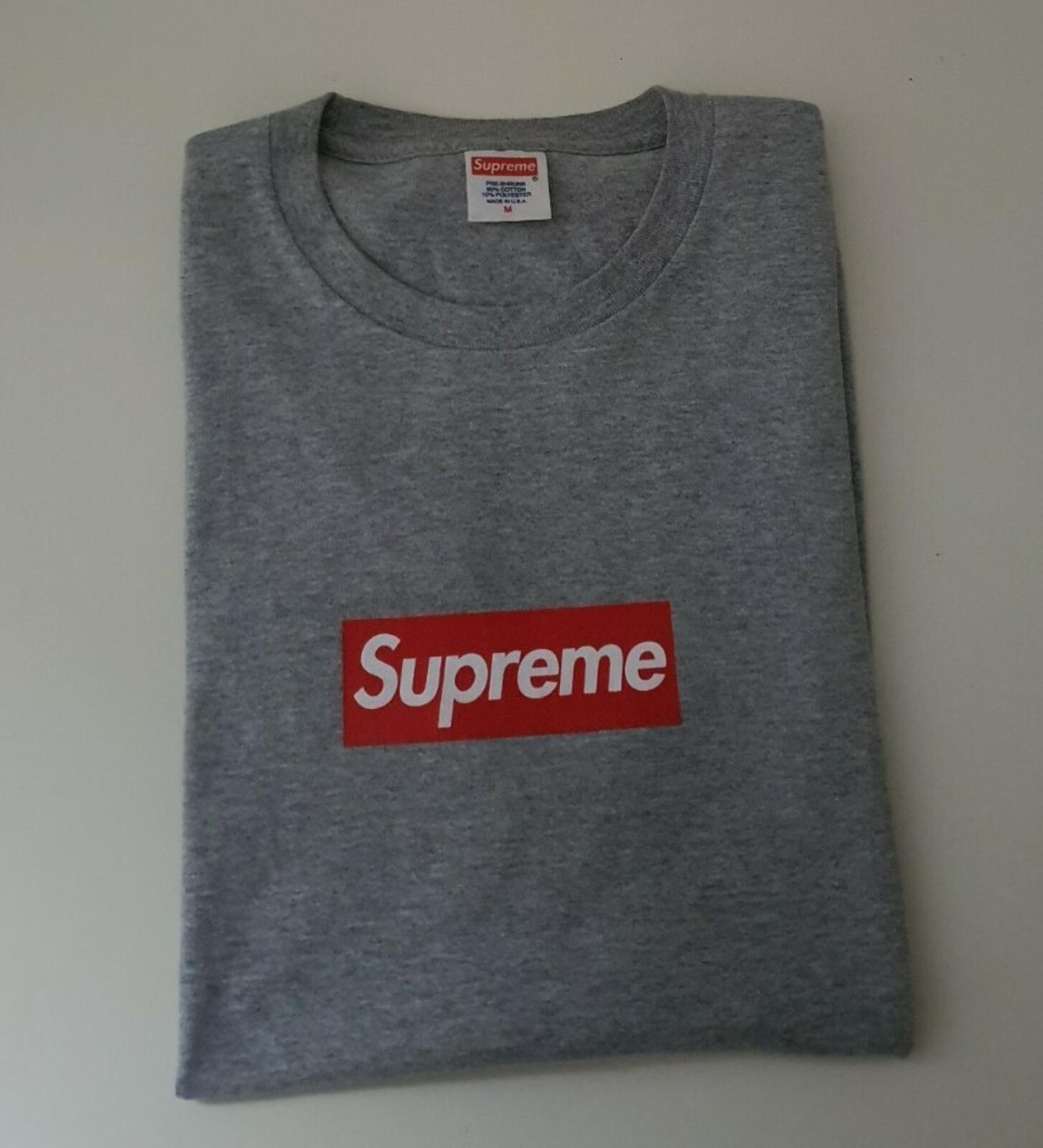 SS14 Supreme 20th Anniversary Box Logo T-Shirt Heather Grey T-Shirt M Medium Selten