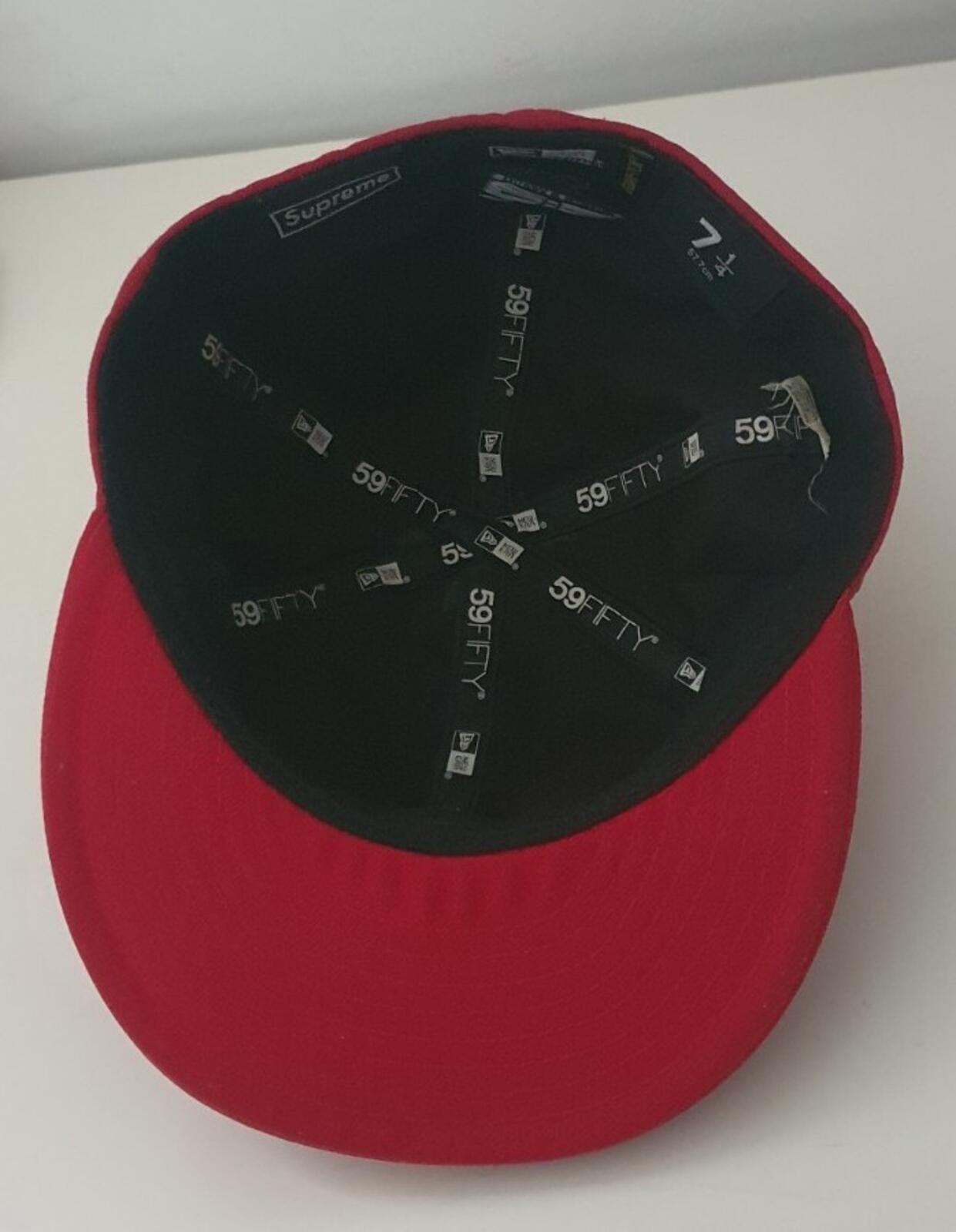 FW13 Supreme GORE-TEX Box Logo New Era Cap Wasserdicht Rot Größe 7 1/4