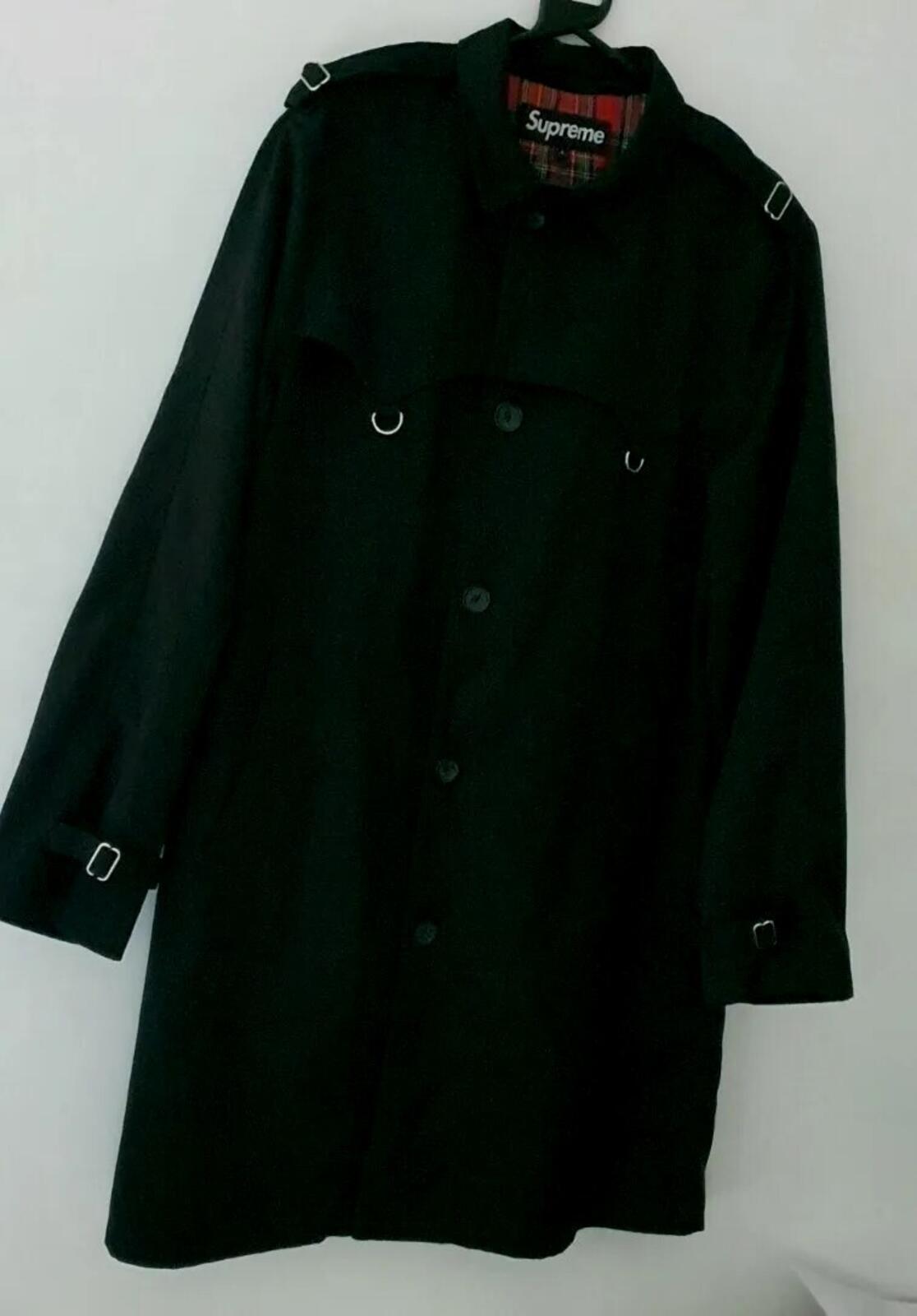 SS19 Supreme D-Ring Trenchcoat schwarz Größe L groß wasserabweisend 1x getragen