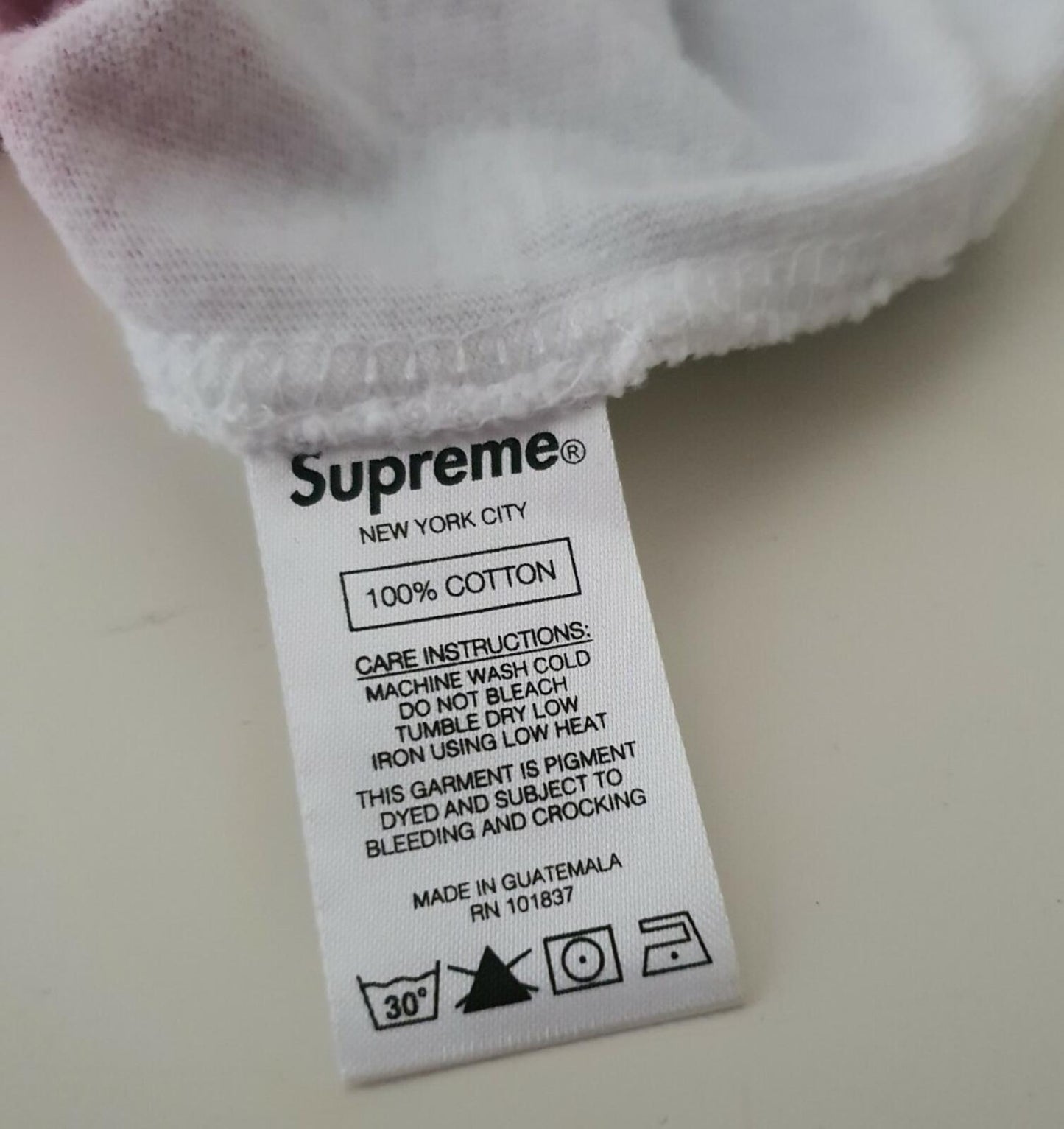 SS20 Supreme Sprayed S/S Top Größe L großes T-Shirt weiß
