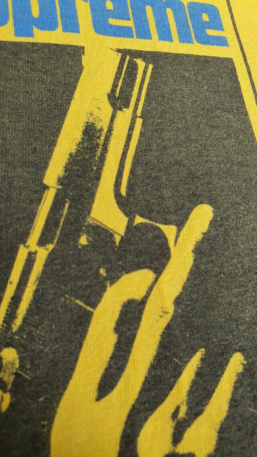 SS05 Supreme STAX Records Gun Tee Yellow Size M