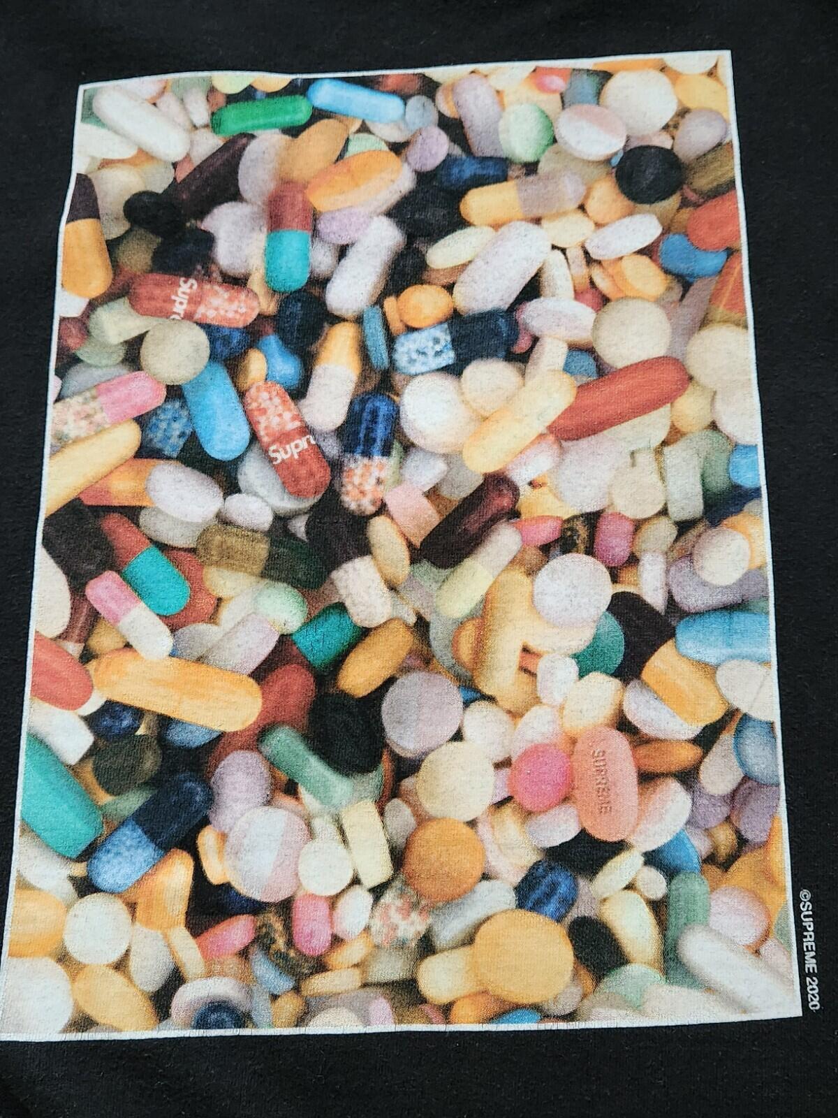 SS20 Supreme Pills Tee size XL Black T-shirt