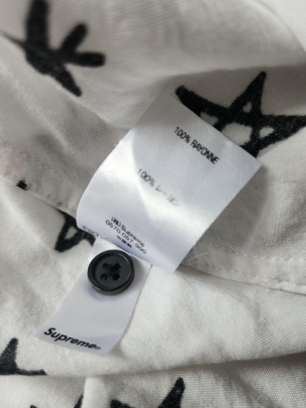 Camisa de manga corta SS18 Supreme Devil Rayon Blanca Talla M Daniel Johnston