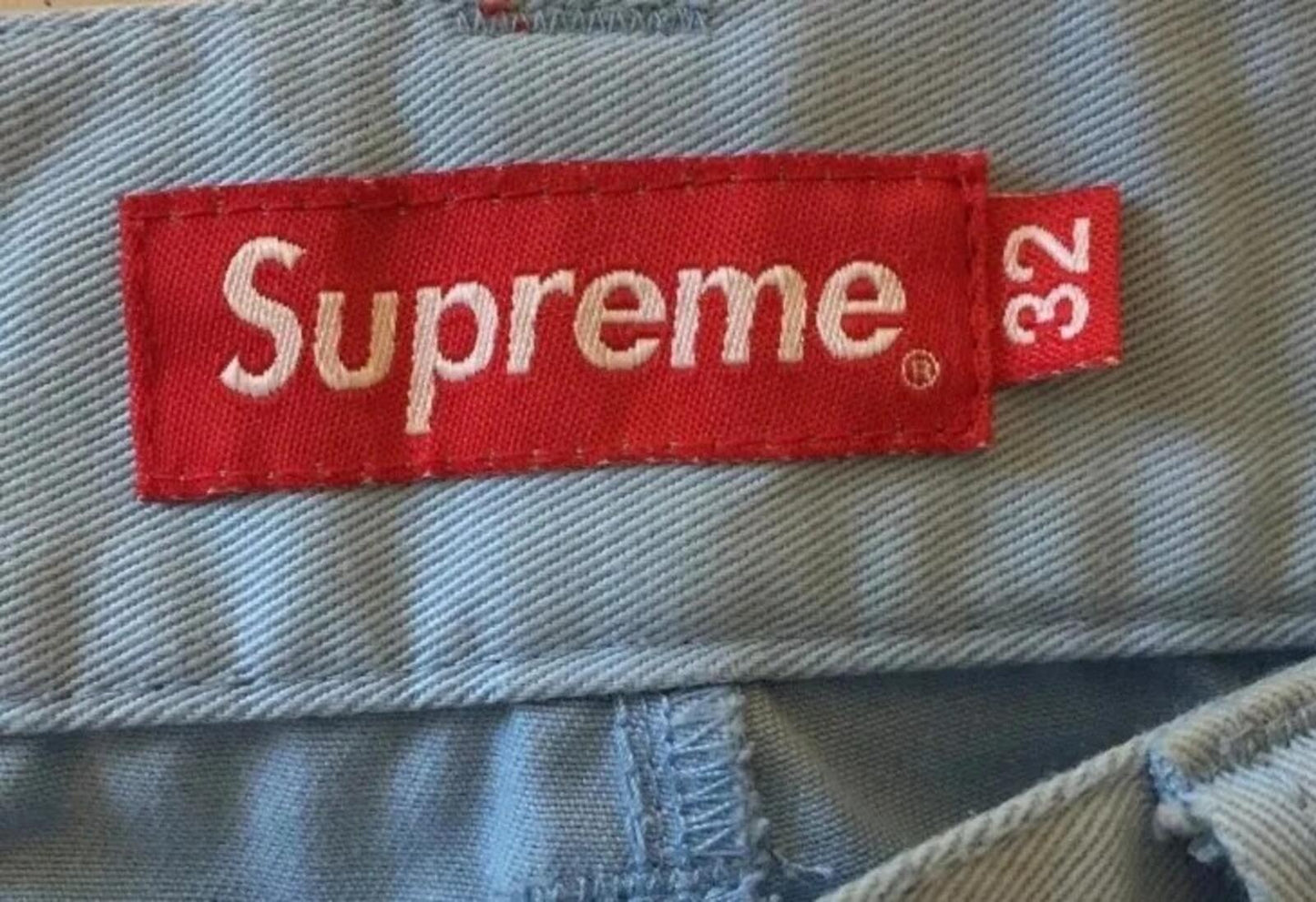 SS18 Supreme Work Pant talla 32 W32 L32 pantalones azul claro