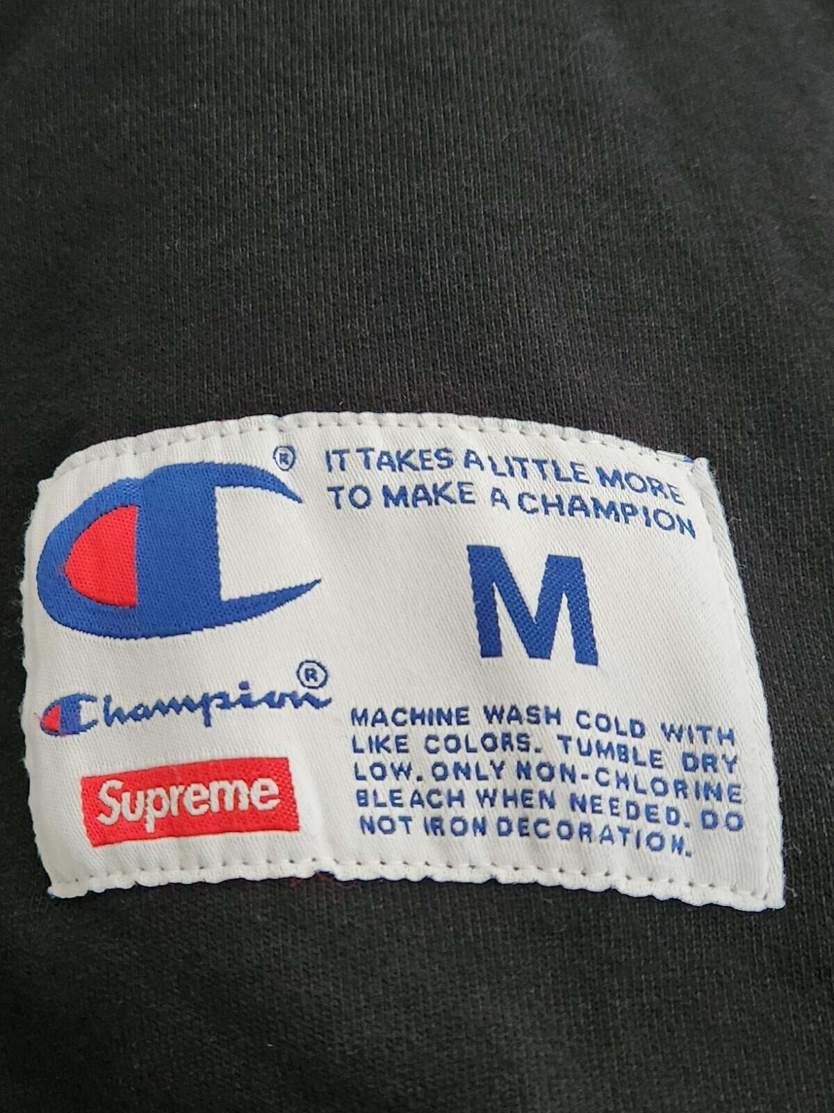 SS19 Supreme x Champion Chrome Crewneck Black Size M