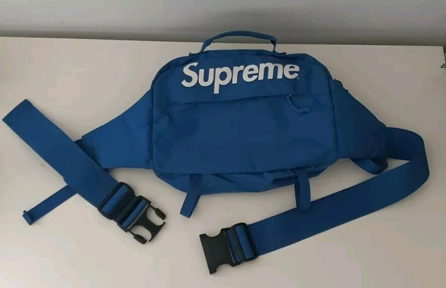 SS16 Supreme blue shoulder / waist bag Cordura fabric