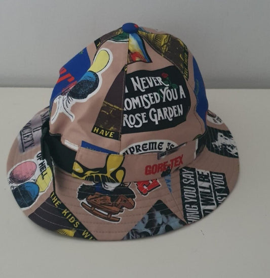 SS21 Supreme GORE-TEX Sombrero Bell Pequeño/Mediano S/M beige pegatinas pescador IMPERMEABLE
