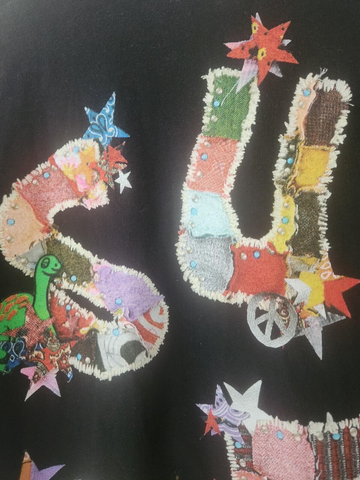 SS24 Supreme Patchwork T-Shirt M Medium Schwarz T-Shirt Artwork von Shaun Crawford
