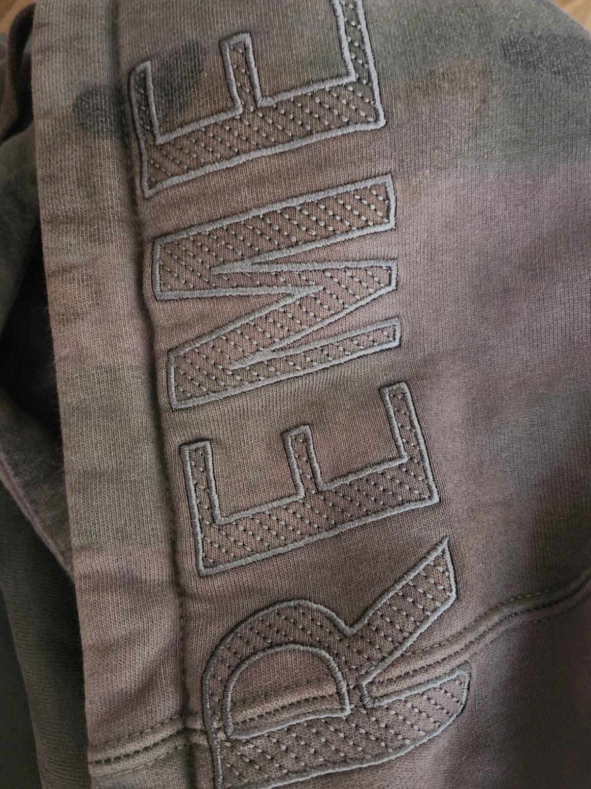 SS20 Supreme Overdyed Hooded Sweatshirt Size L Large hoodie Black Painted Camo