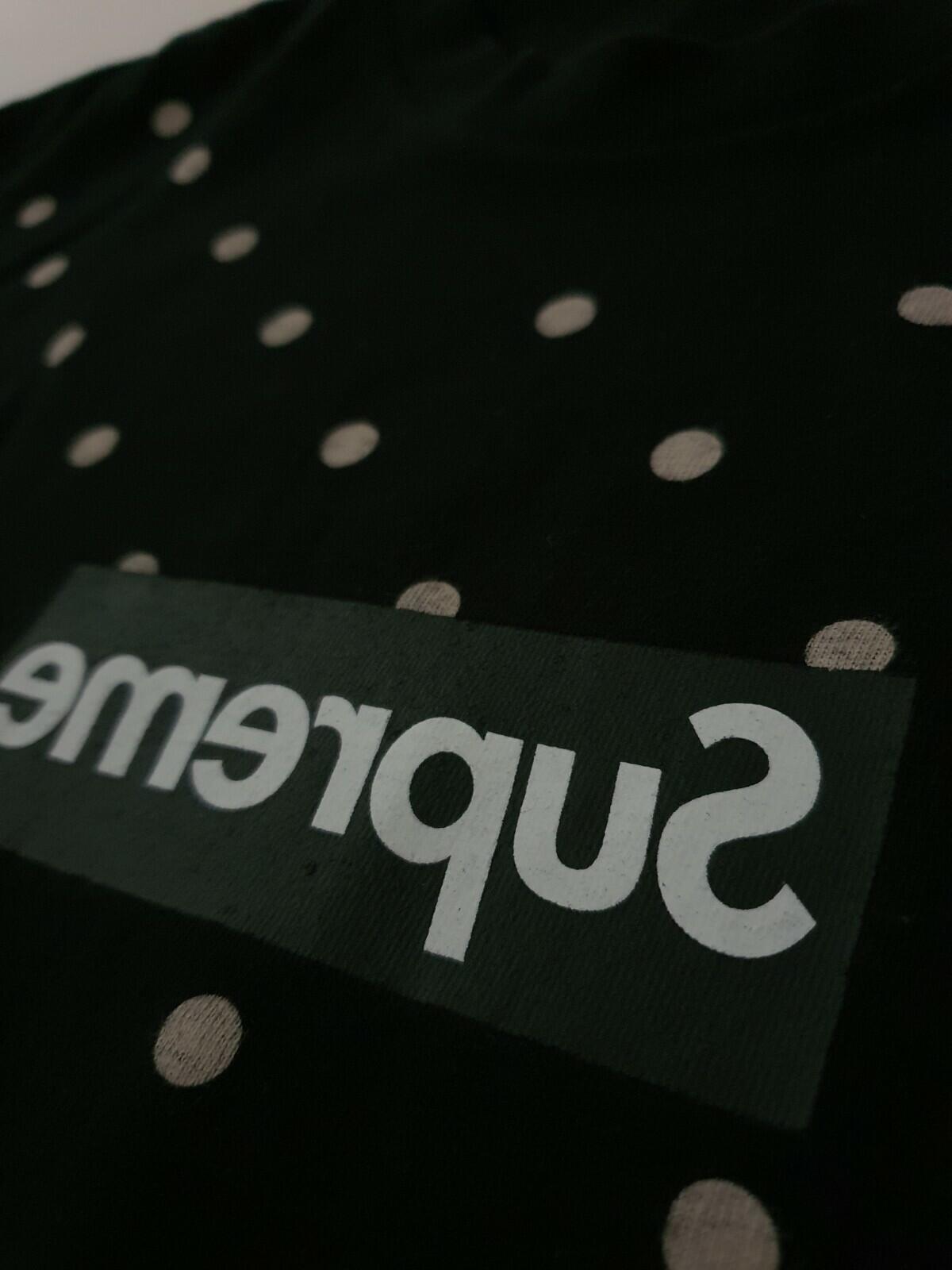 SS12 Supreme x Comme Des Garcons CDG Box Logo Polka Dot Tee black medium Vintage