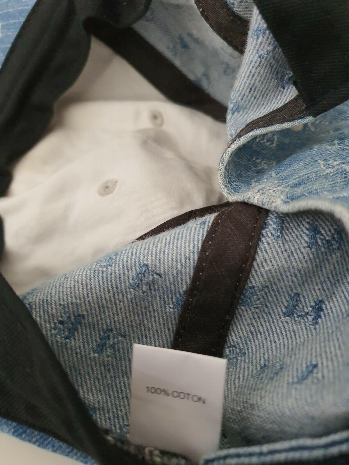 Gorra de 6 paneles de mezclilla con logotipos de Jacquard Supreme SS20, color azul