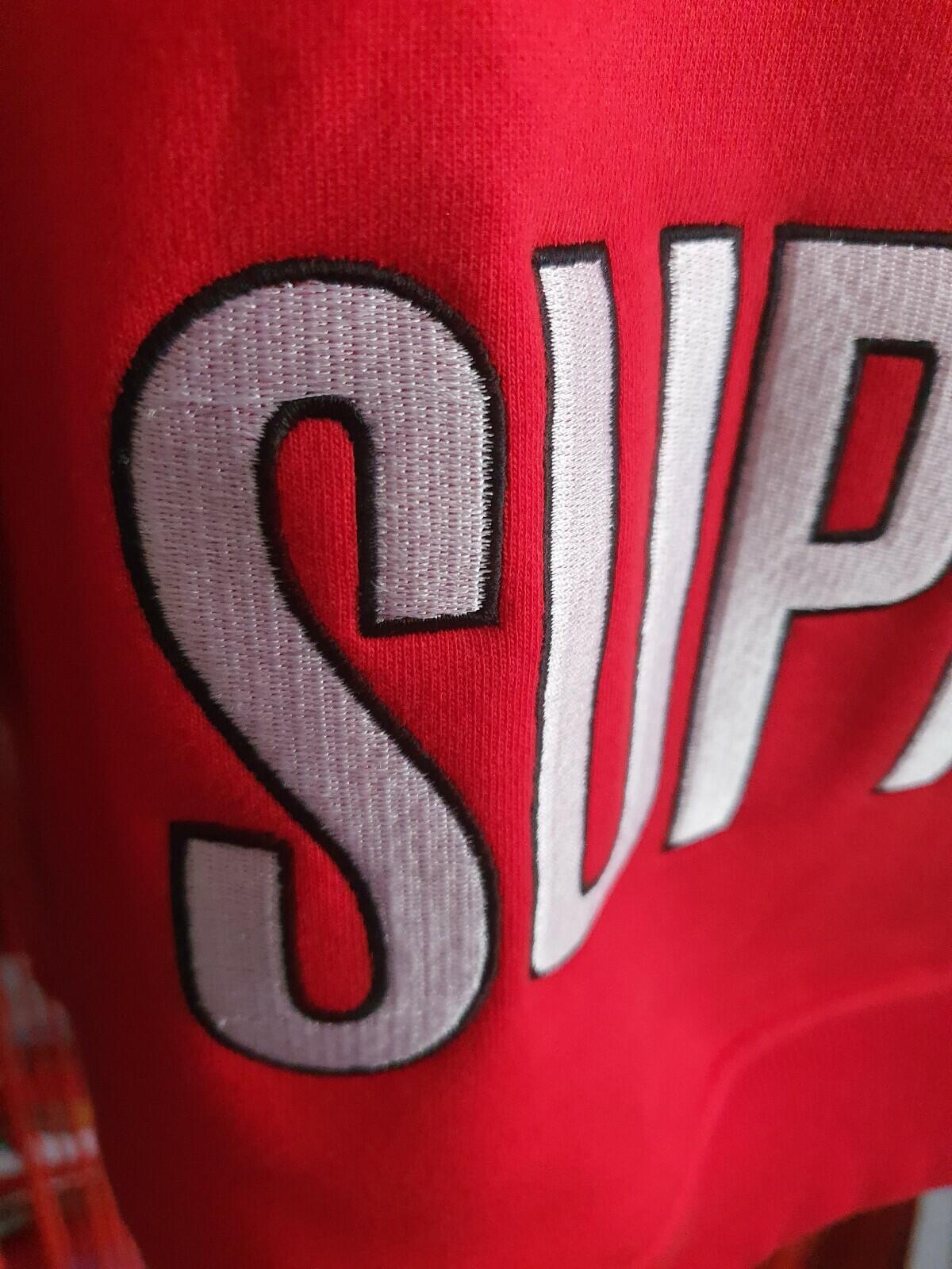 SS14 Supreme x Champion Hooded Sweatshirt Red Size L
