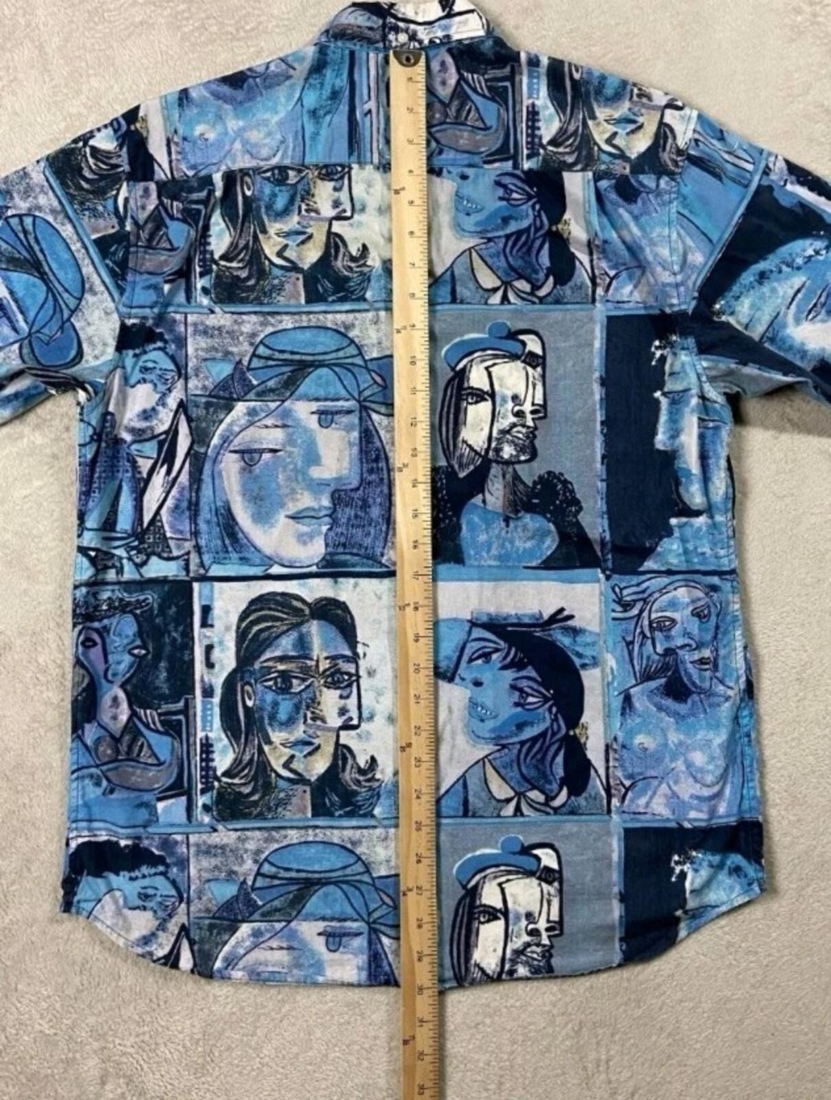 Camisa Cubista SS14 Supreme Azul Talla L Picasso