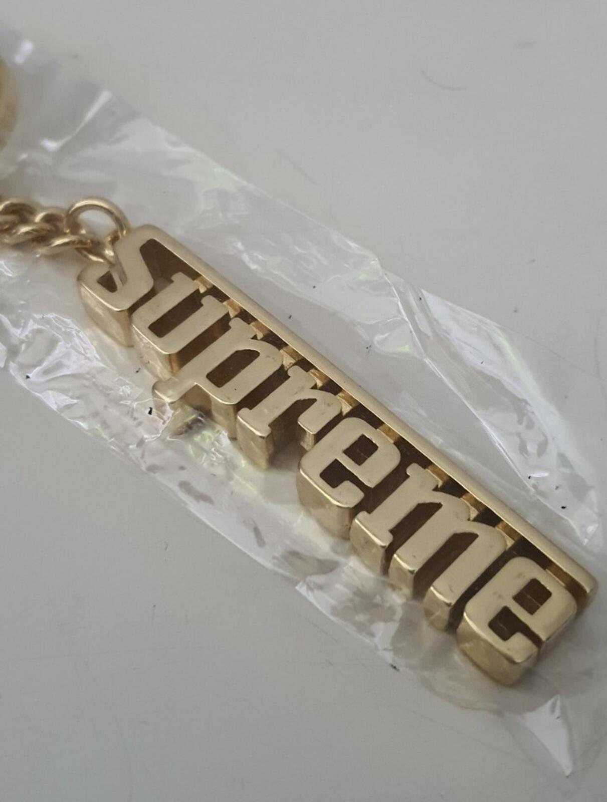FW16 Supreme Grand Prix metal keychain gold keyring New and unopened Accessory