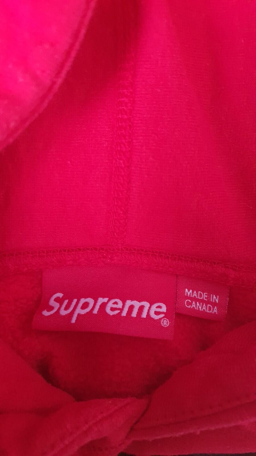 SS20 Supreme S Logo Hooded Sweatshirt Red Size M