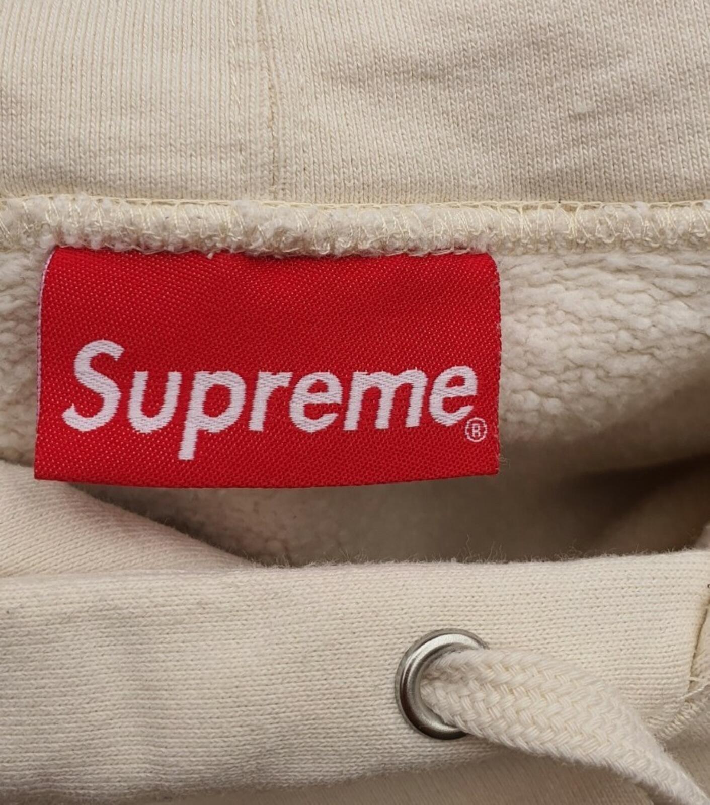 SS20 Supreme Metallic Rib hooded sweatshirt  natural hoodie size M medium