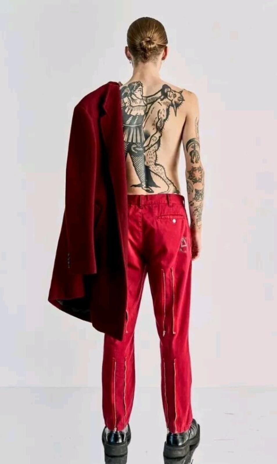 FW16 Supreme x Undercover Anarchy Zipper Work Pant Size 30 trousers pants Red