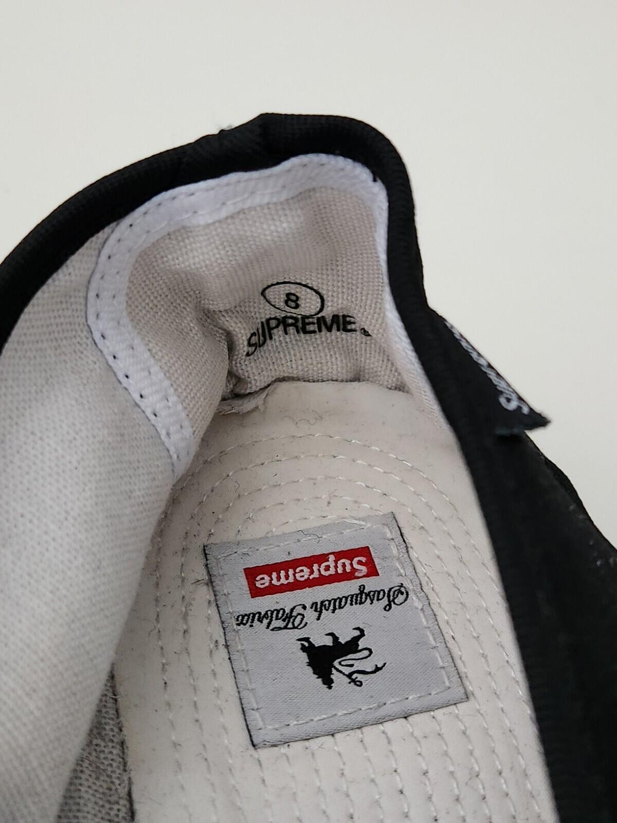 SS16 Supreme Sasquatchfabrix black slip on shoes size UK 7 US 8
