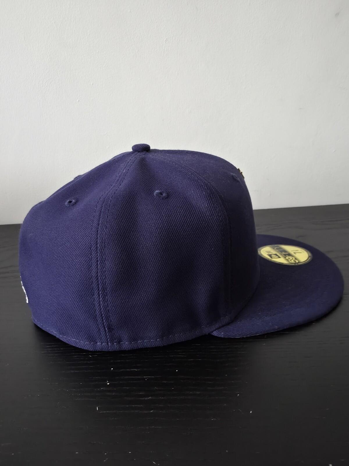 SS24 Supreme Gold Cross S Logo New Era Fitted Hat Size 7 3/8