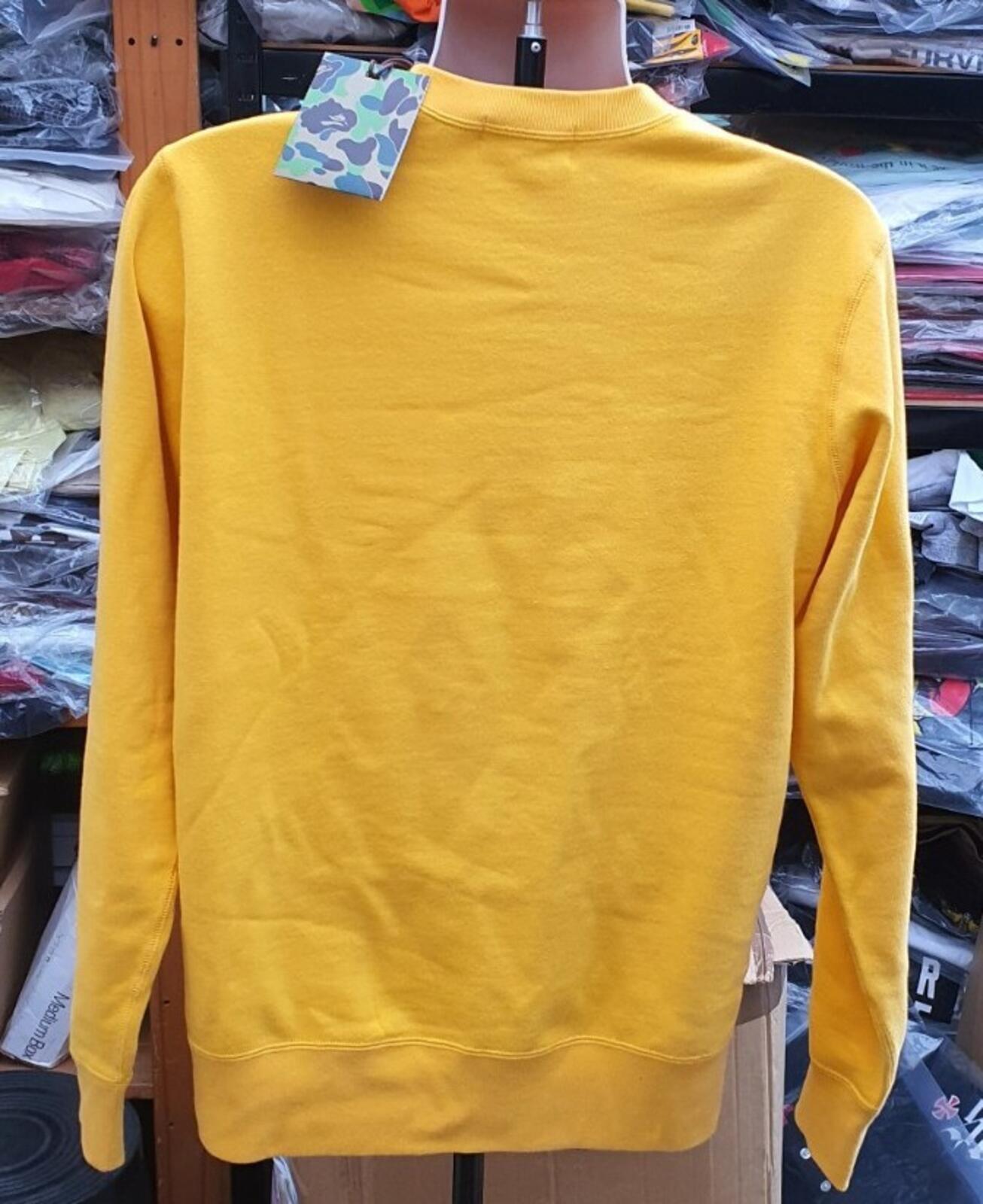 A BATHING APE Bape head one point Crewneck RRP £199 yellow