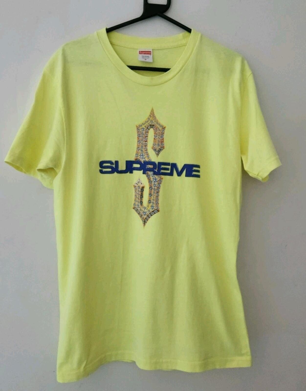 SS18 Supreme Diamonds Tee Size M Medium T-shirt Bright Yellow