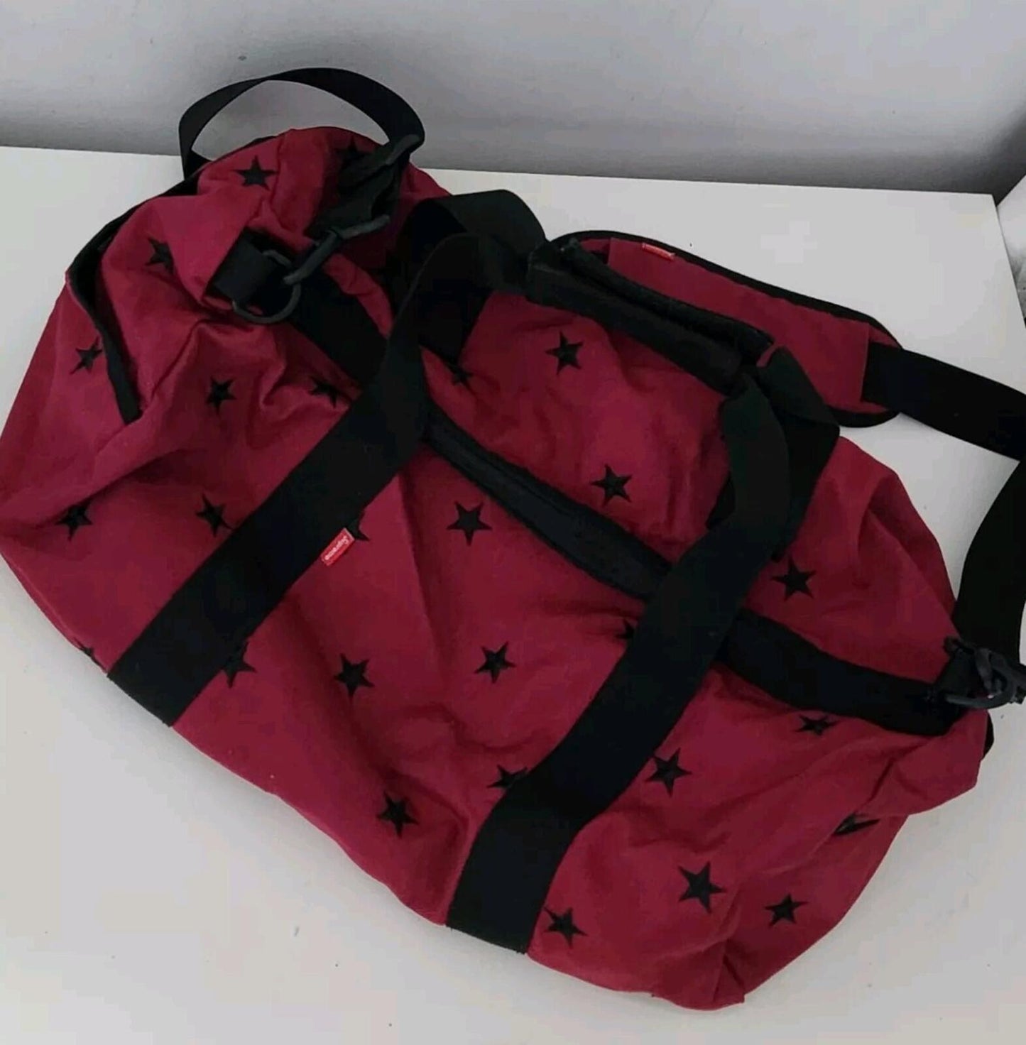 FW13 Supreme Stars Duffle Bag Burgundy