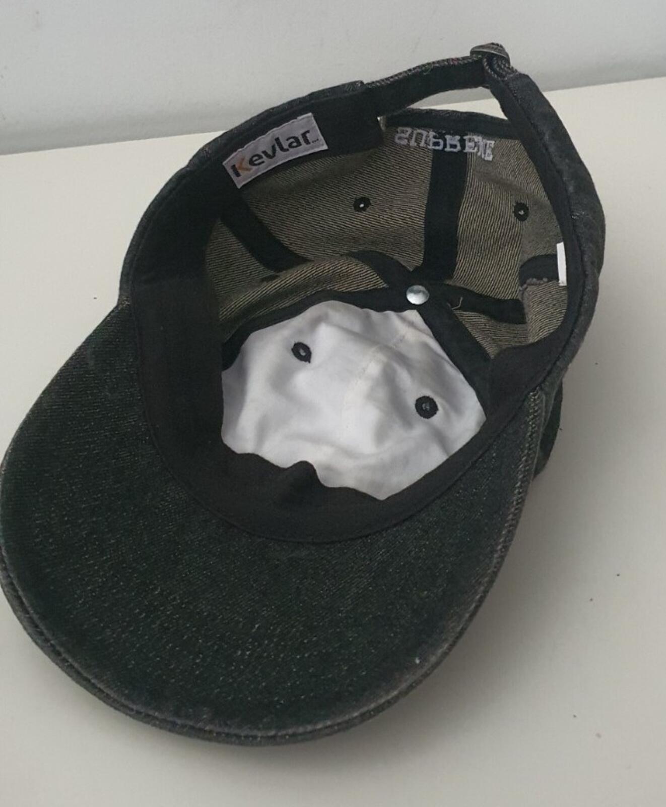 SS22 Supreme x KEVLAR Denim S Logo 6-Panel Cap Schwarz aus Kevlar