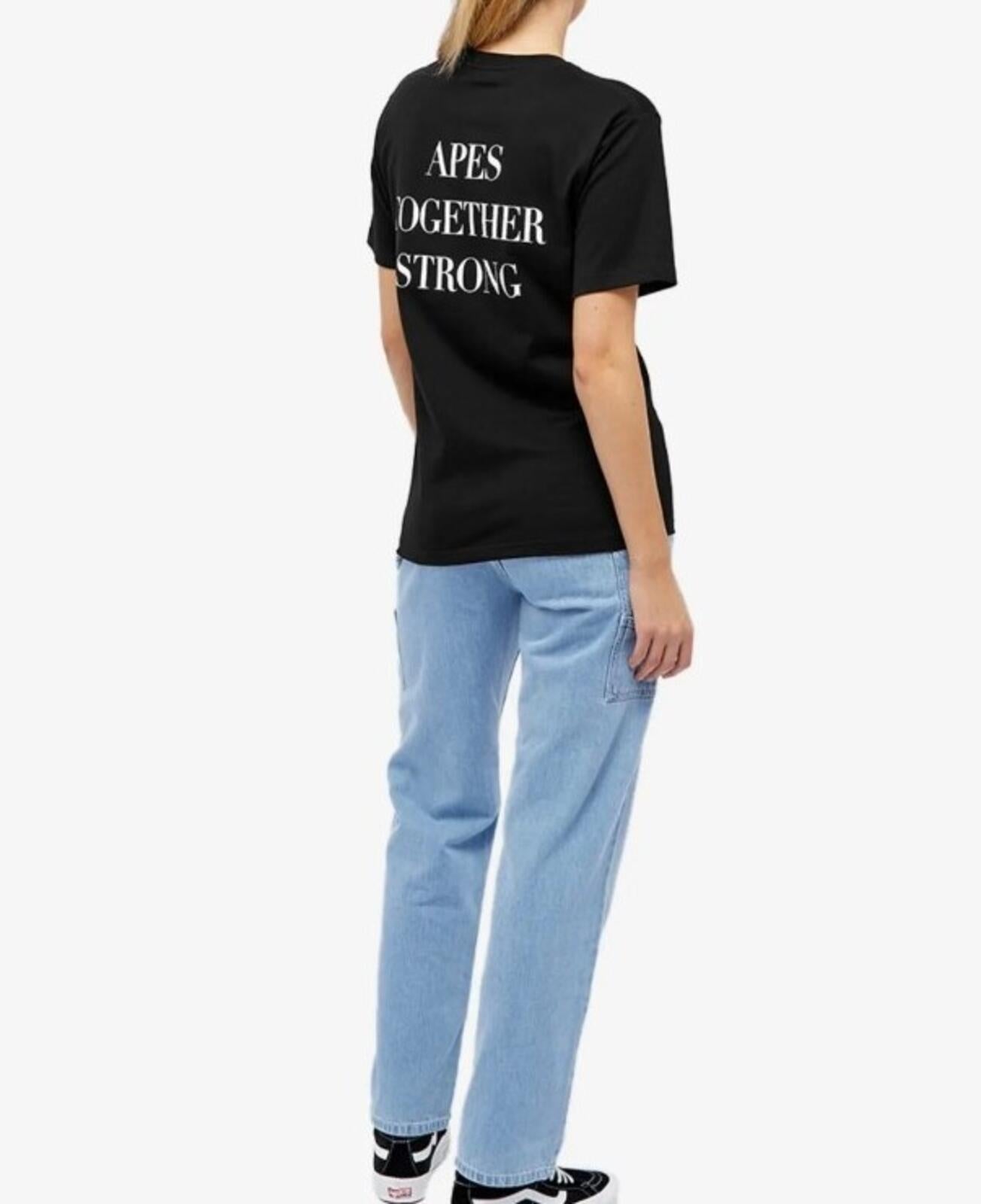A Bathing Ape x Vogue 2 Ape Head Tee SS22 size L large black t-shirt BAPE New