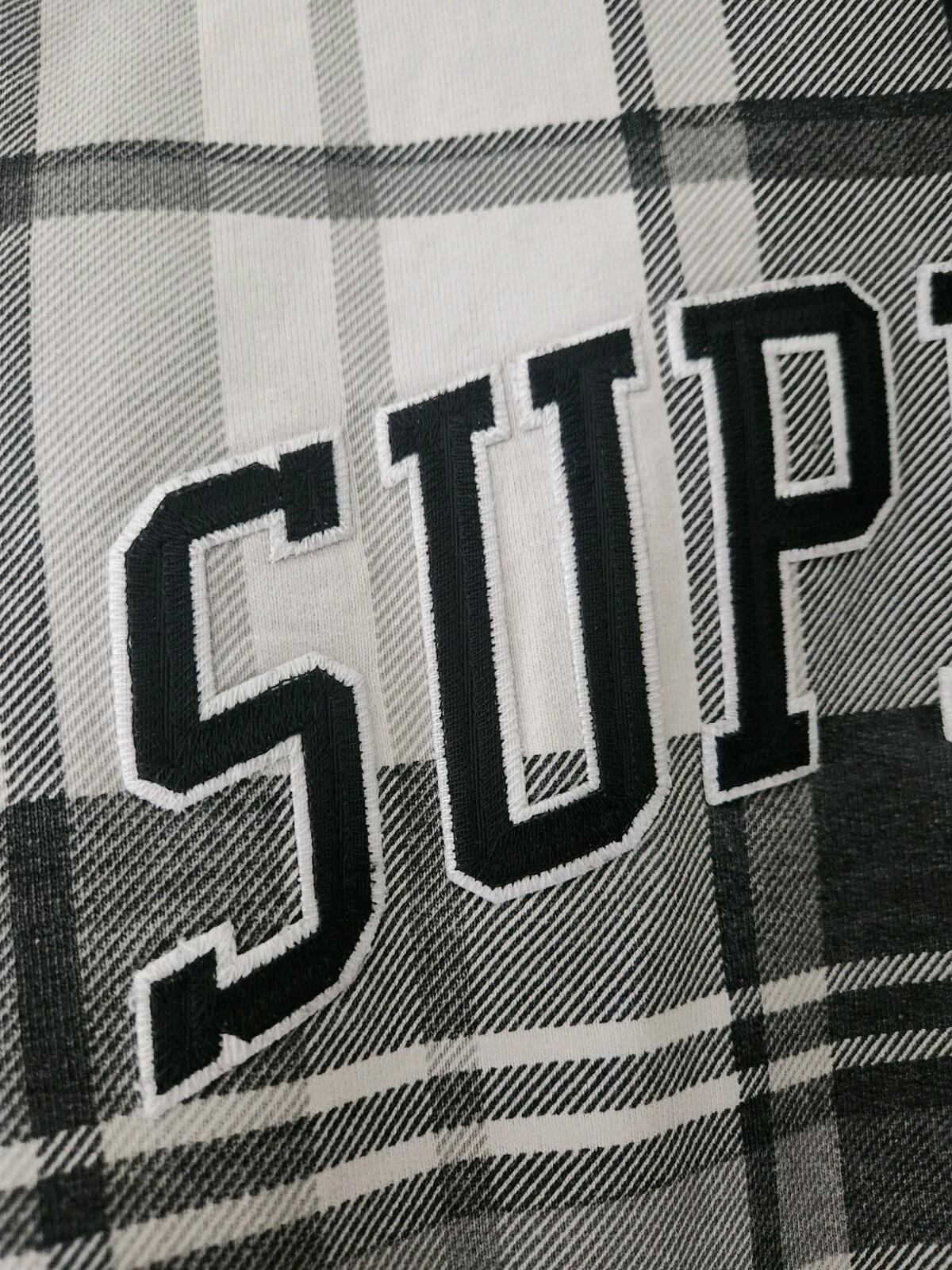 FW14 Supreme Plaid Pullover Size M Medium Rare Vintage Hooded Sweatshirt Hoodie