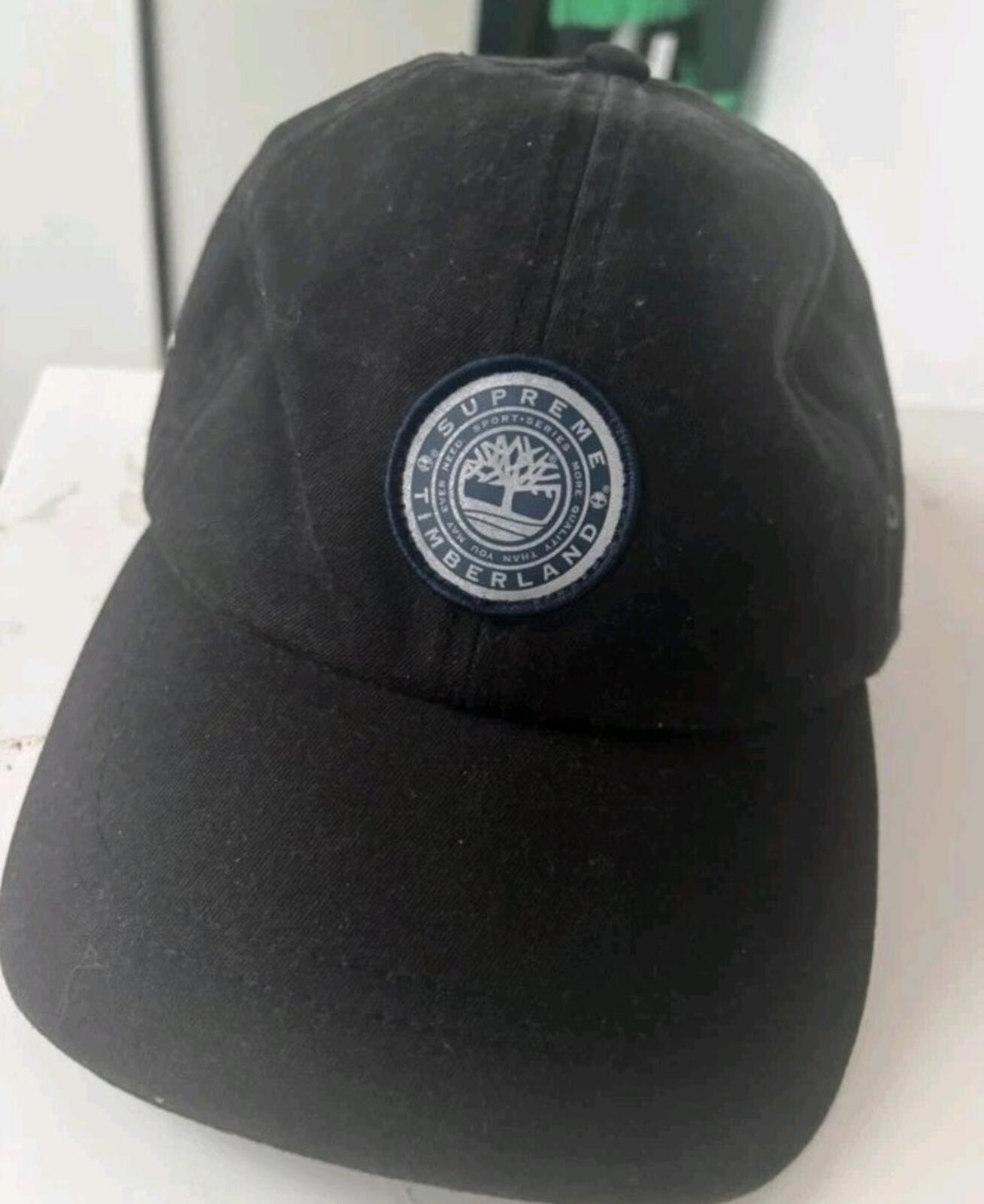 FW21 Supreme x Timberland 6-Panel   cap black hat 3M Reflective Logo