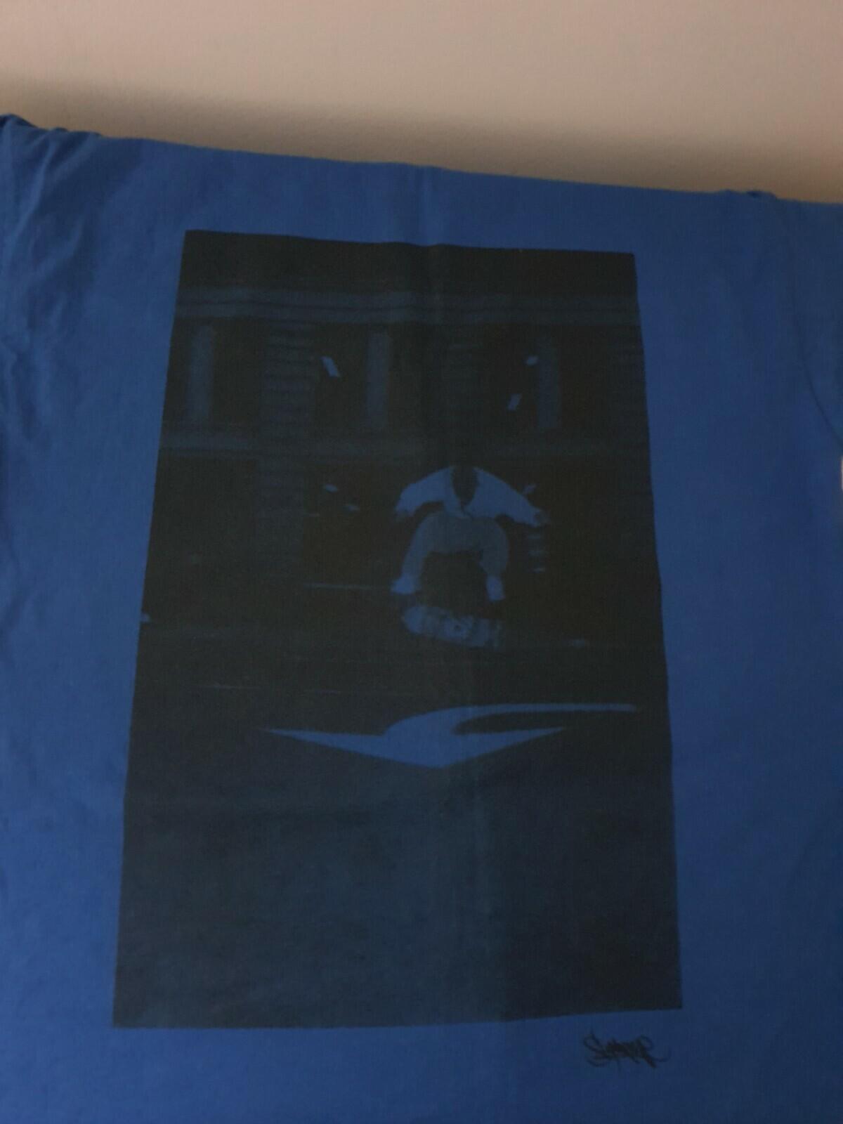 FW09 Supreme x Ari Marcopoulos Lafayette Tee Blue Size L