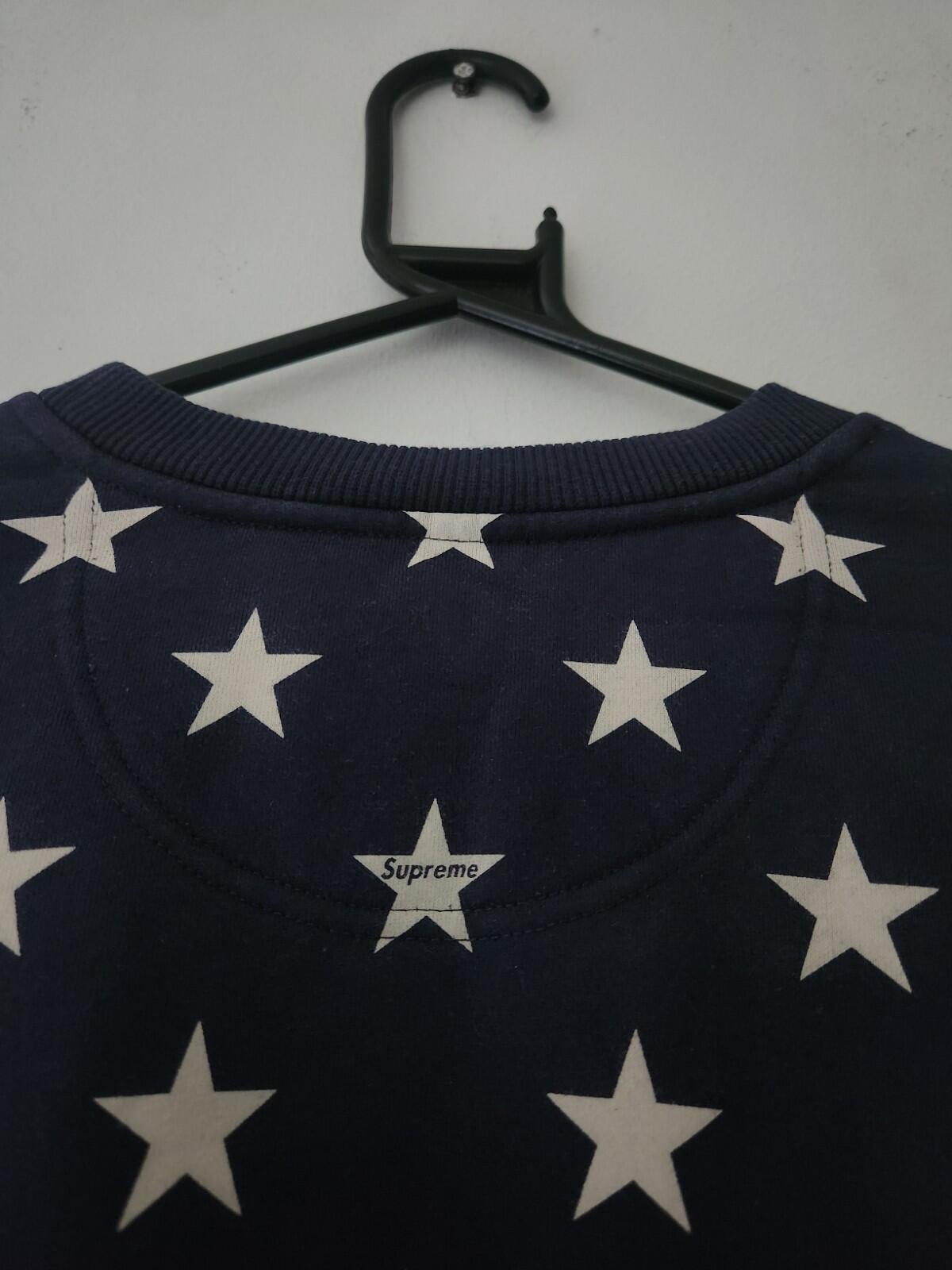 FW12 Supreme Champion Crewneck Navy L Large Stars Sweatshirt Blau Vintage 2012